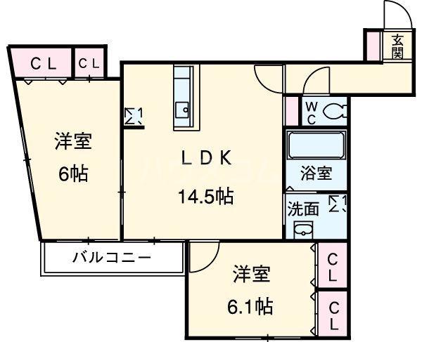 Arcobaleno SHINMEIの間取り