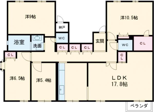 グランドコートA棟の間取り
