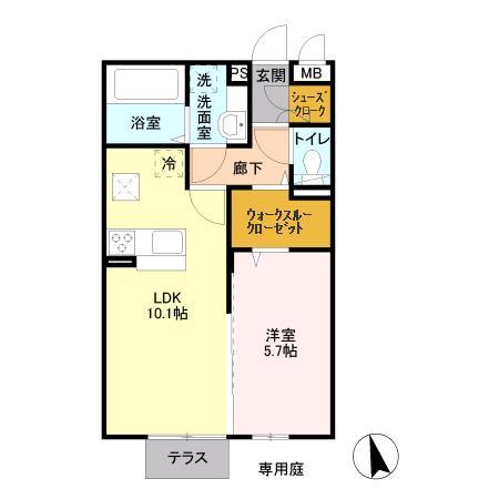 ガーデンハイツ・モッコクの間取り