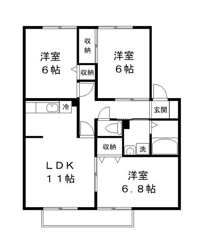 ジョカーレ千葉 Bの間取り