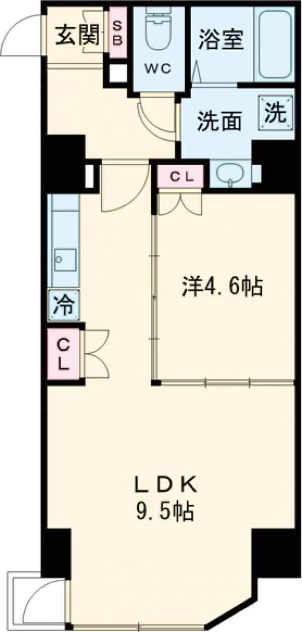 亀沢の完工年月(2008年2月)築の賃貸マンションの間取り