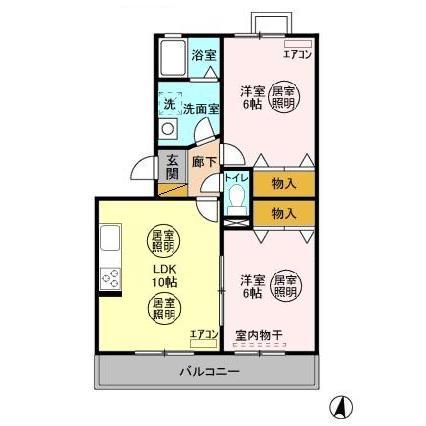 フォレストヒルズ Bの間取り