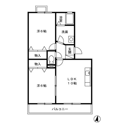 フォレストヒルズ Bの間取り