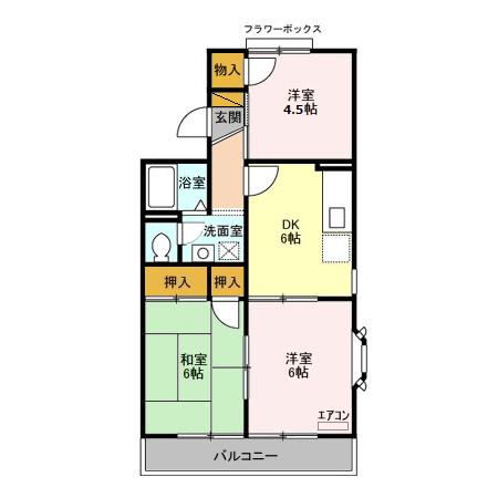 グランメールめぐみ Aの間取り