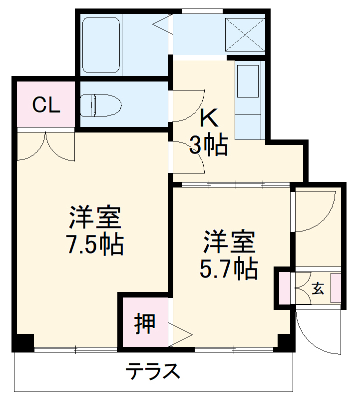 ハイスクエア浦和の間取り