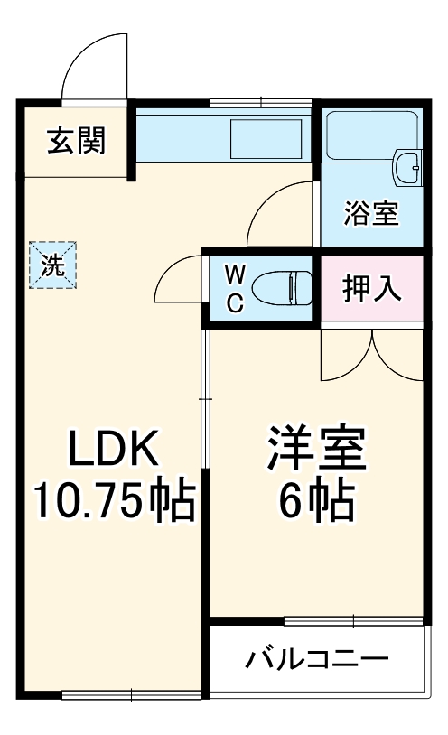 コーポヒサジマ北棟の間取り