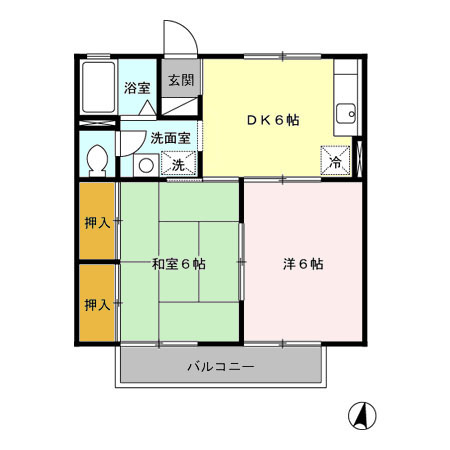 カーサ旭の間取り