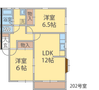 若ハイツの間取り