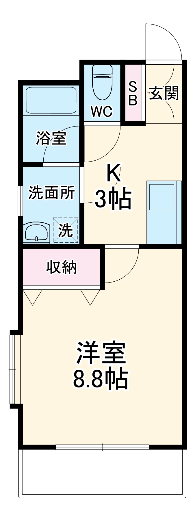 フォーレ三和Ⅱの間取り