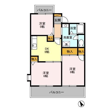 グランドサン 壱弐参伍番館の間取り