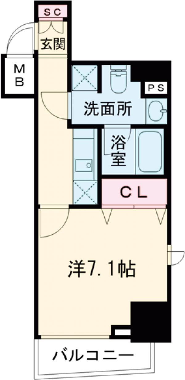 フェルクルールプレスト池袋ＷＥＳＴ・402号室の間取り