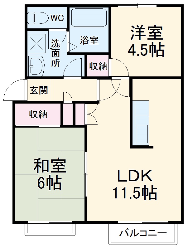 パレシオングリーンヒルズの間取り