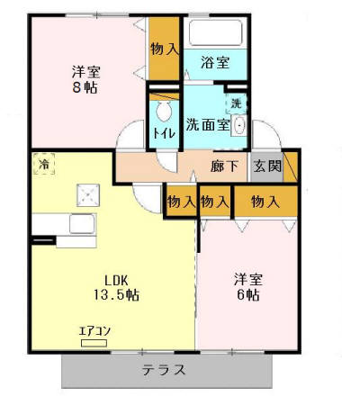 ヒルサイドコート 弐番館の間取り
