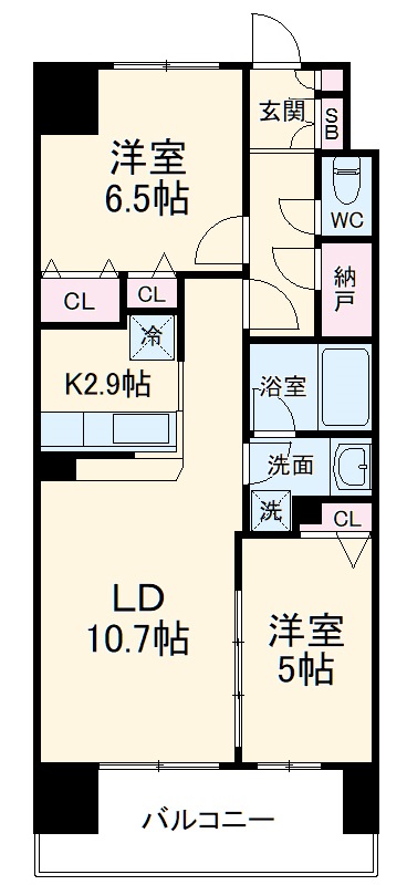 エコロジー千葉みなとレジデンスの間取り