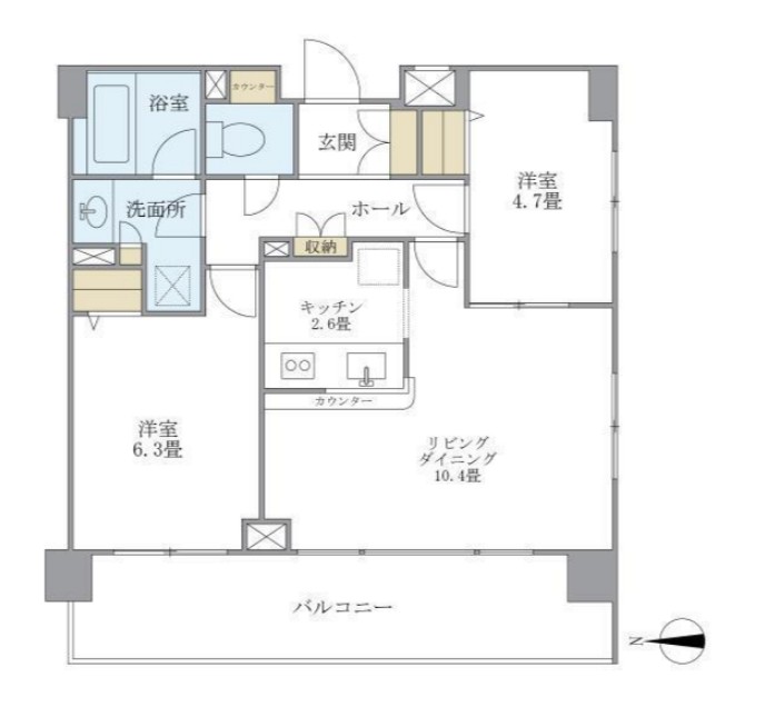 プレミアコンフォート高井戸の間取り