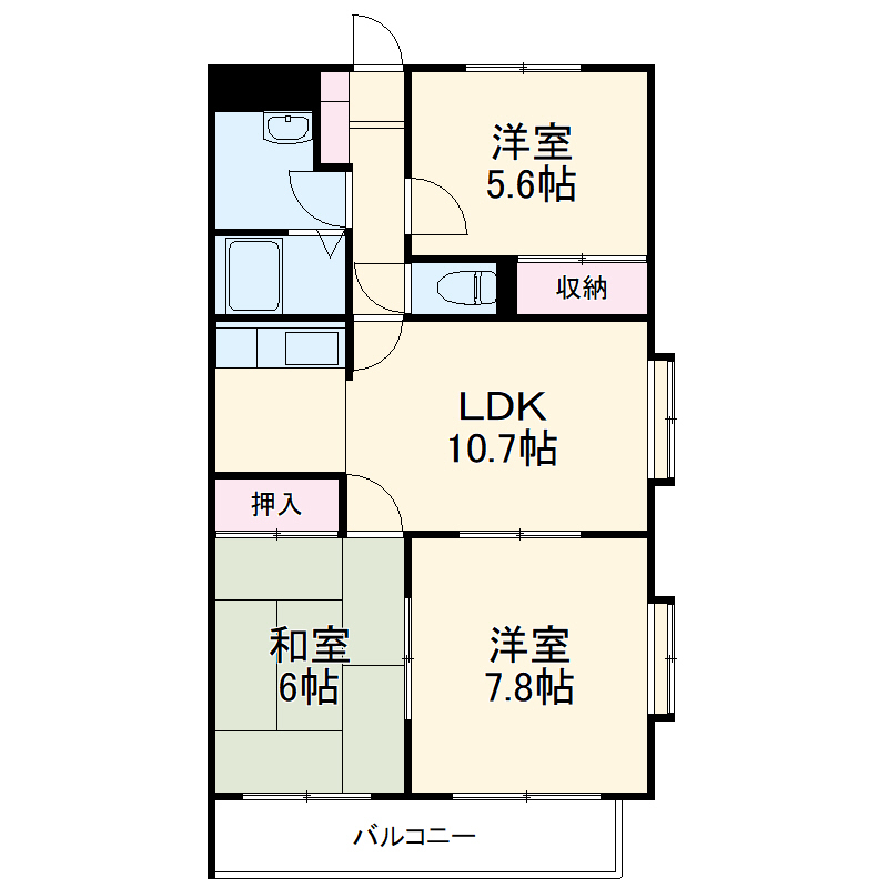 春花園弐番館の間取り