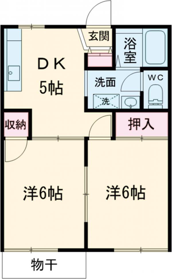 新栄ハイツAの間取り