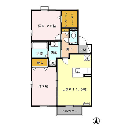 カンパーニュ Aの間取り