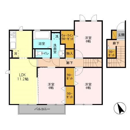 シャリテレーヴ Aの間取り
