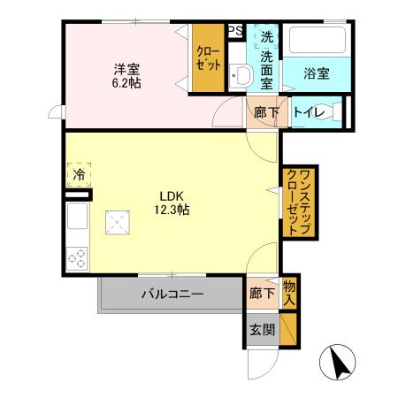 シャリテレーヴ Bの間取り