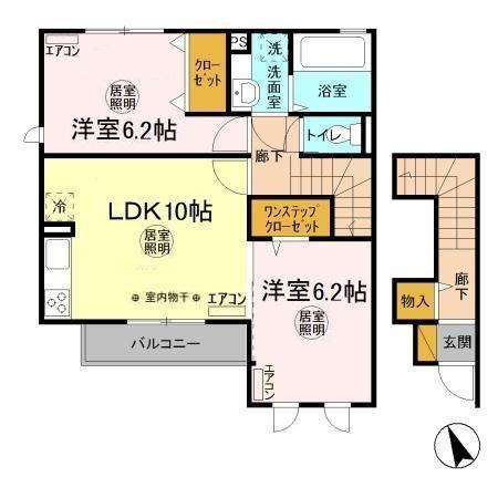 シャリテレーヴ Bの間取り