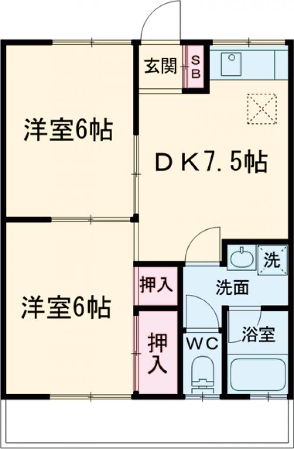 福島コーポの間取り