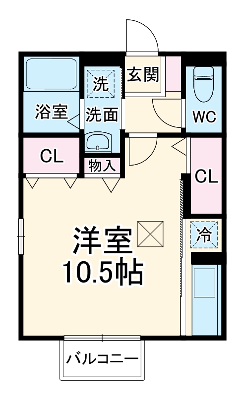 studio clairの間取り