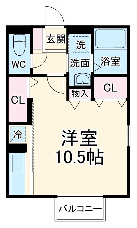 studio clairの間取り