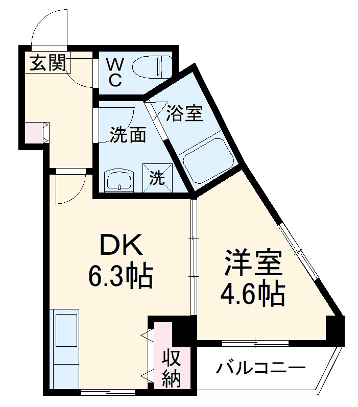 Ｆａｉｒｙ　ｃｈｉｂａ・402号室の間取り