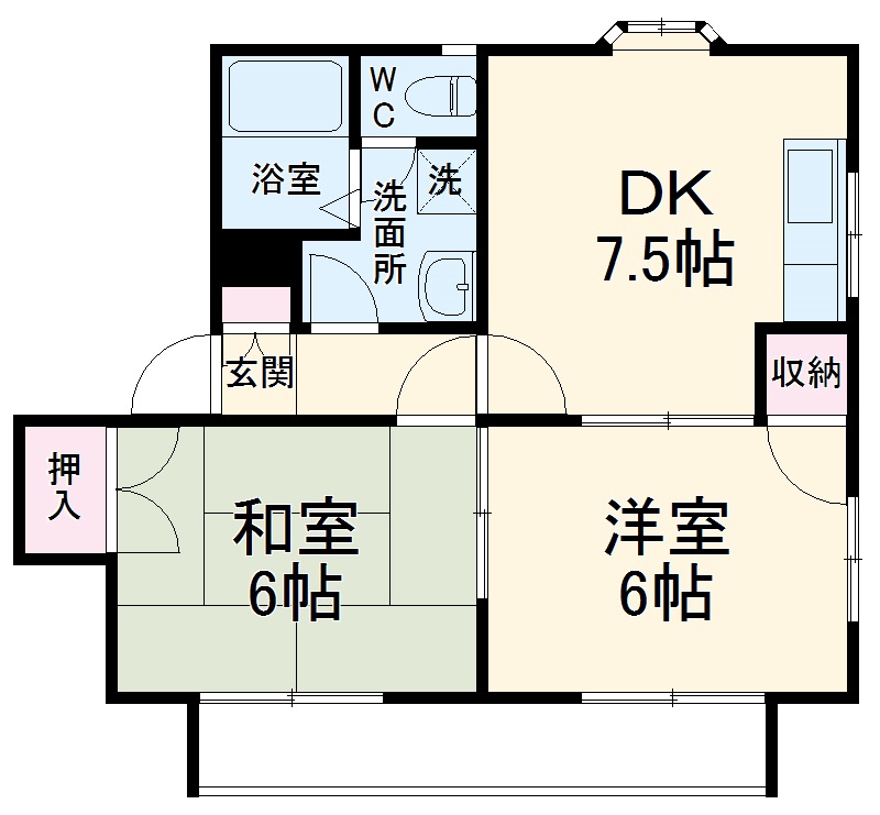 パレシオンA・Sの間取り
