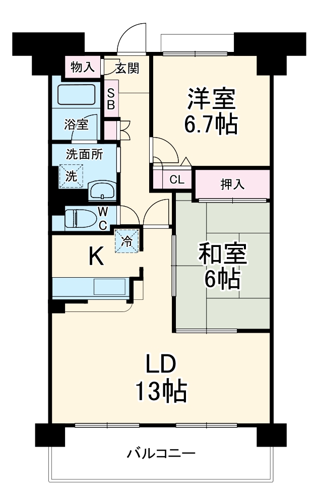 パウロニアビューコートの間取り