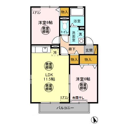 アルカイックシャトー 南館の間取り