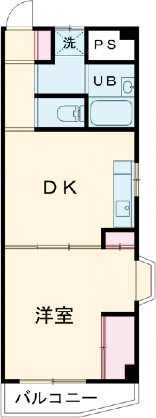 扇橋の完工年月(1989年3月)築の賃貸マンションの間取り