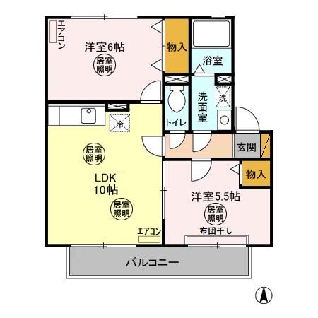 ノーブルタウン　壱番館・202号室の間取り