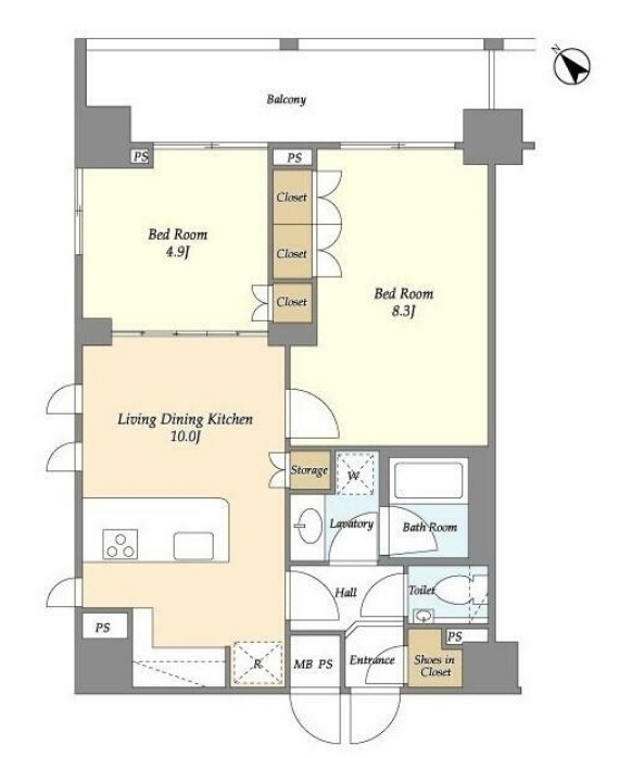 常盤レジデンシア荻窪の間取り