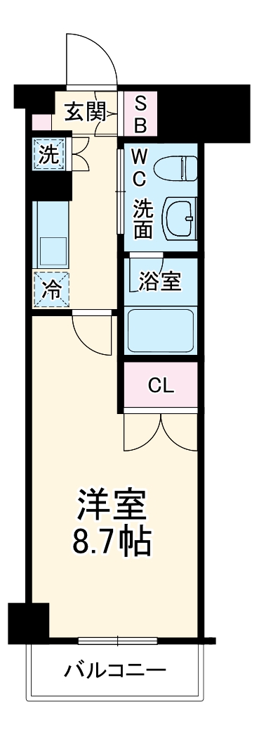 幕張本郷の完工年月(2007年7月)築の賃貸マンションの間取り
