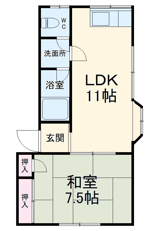 コーポヒラタの間取り