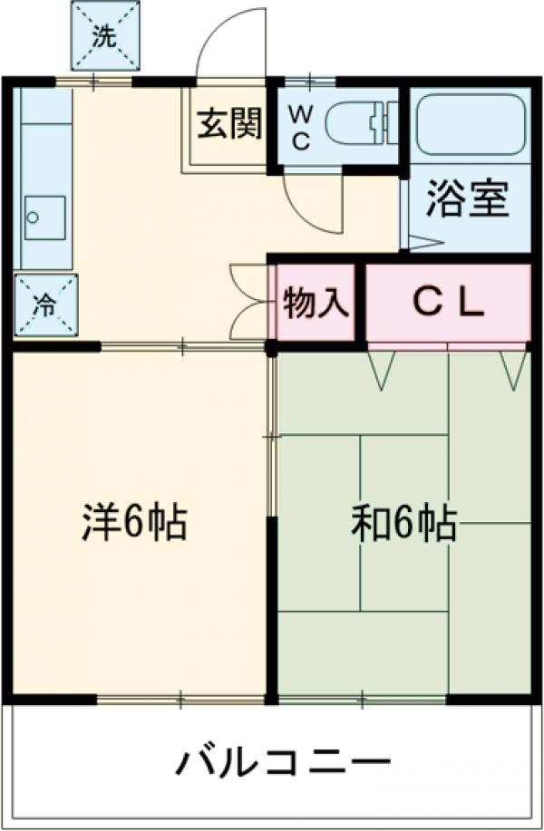信栄ハイツの間取り