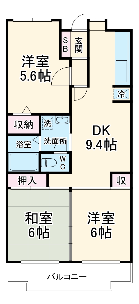 ファミール東川口の間取り
