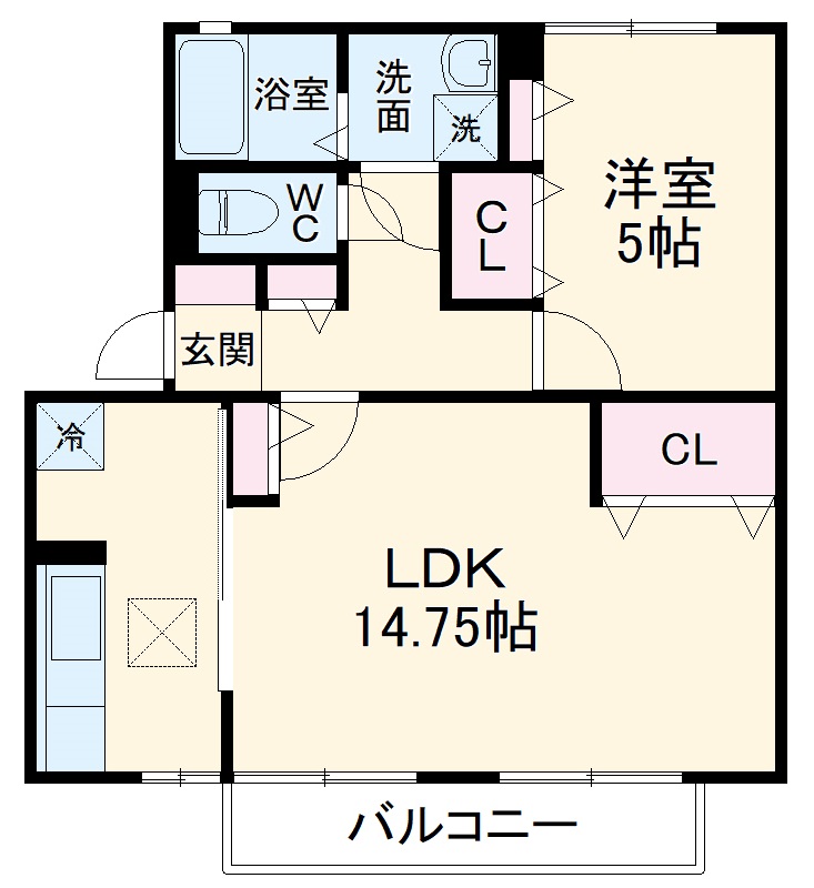 ハイツ クリノンの間取り