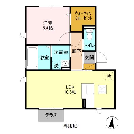 PARK HILLS MIYAKO Aの間取り