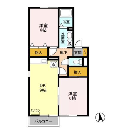 クレールシャンブル A・Bの間取り