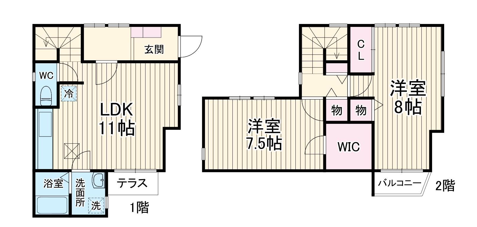 Taro Court B棟の間取り