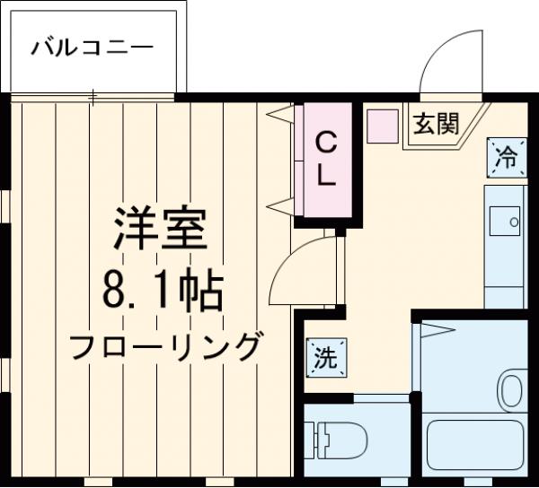 フラットKの間取り