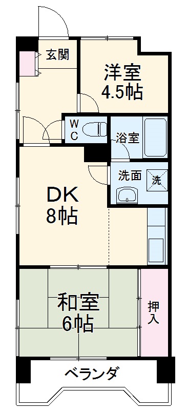 クレスト南浦和 二番館の間取り