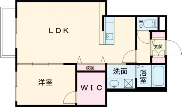 グランヴェール・203号室の間取り