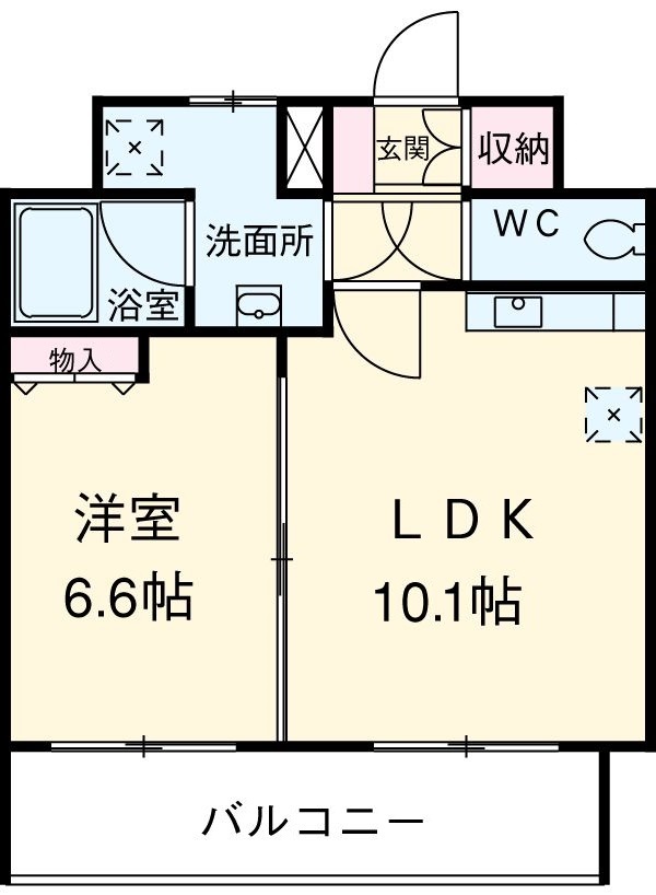 スタジオスクエア泉の間取り