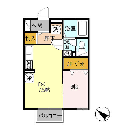 ブルーメ小倉の間取り