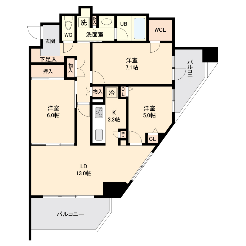 リーベスト西千葉の間取り