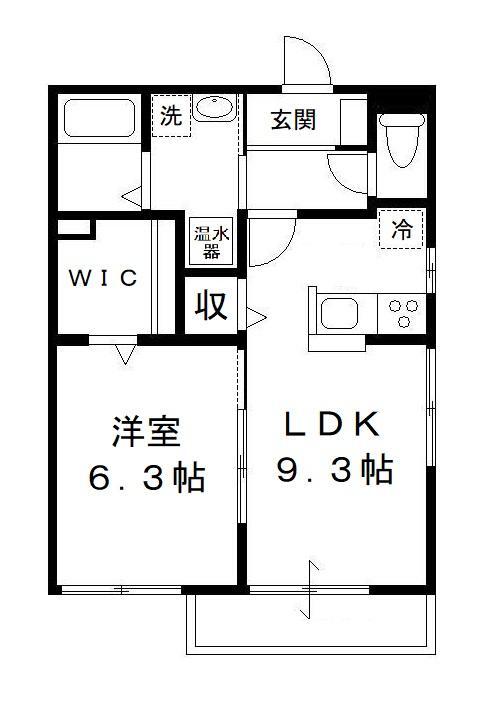 クレール・ソガ Aの間取り